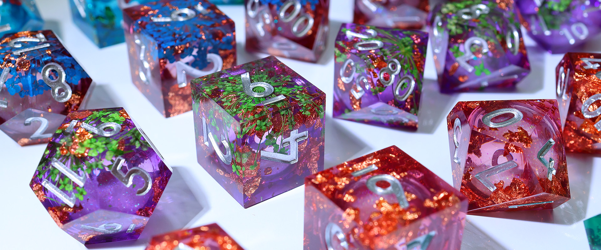 Liquid Core Resin Dice Sets