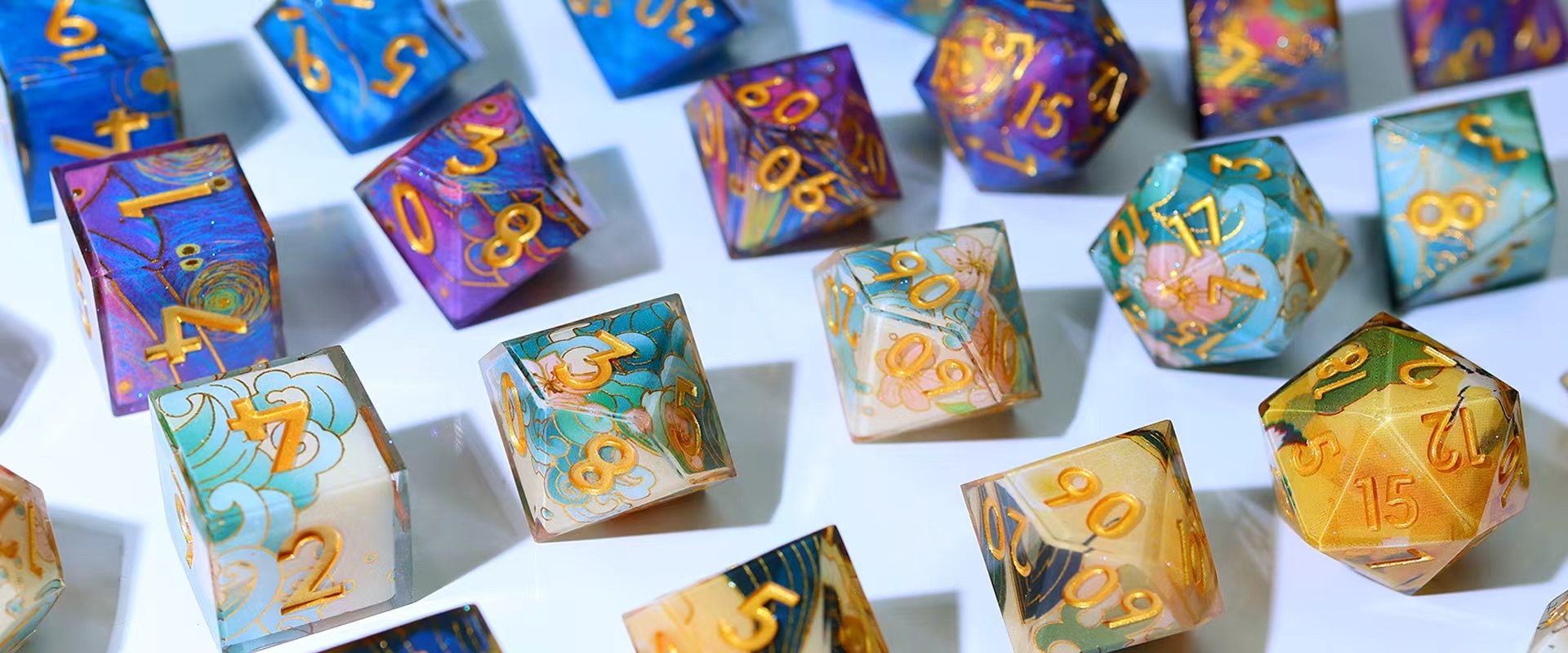 Handmade Premium Resin Dice Collection